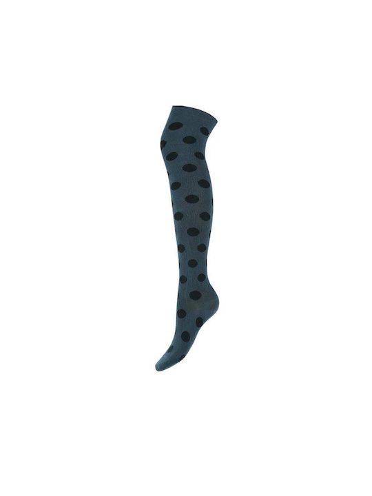 Krebo children's tights grey polka dot black - Grey