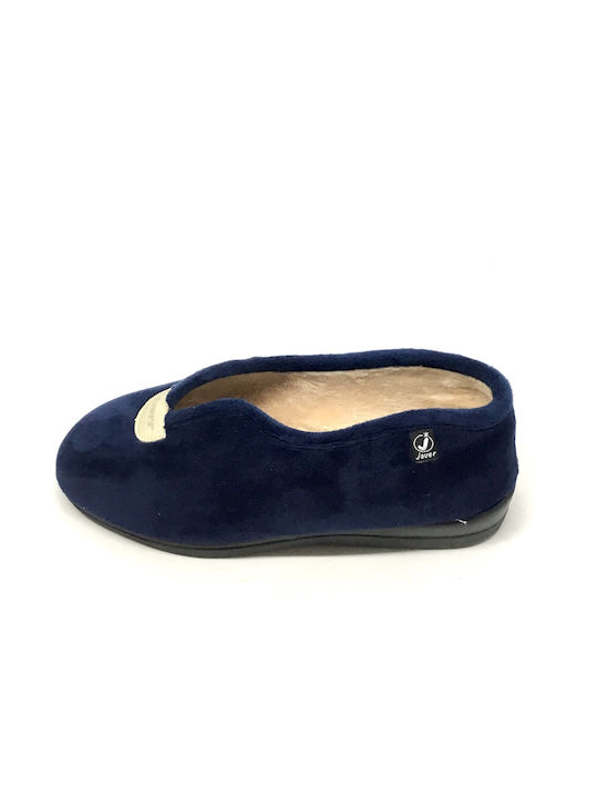 Women's winter slippers closed javer 2186-blue