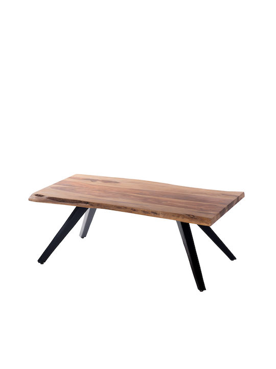 Leonine Rectangular Solid Wood Coffee Table Natural L120xW60xH46cm
