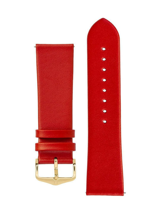 Hirsch Toronto Leather Strap Red 16mm