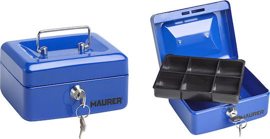 Maurer Kassenschrank mit Schloss 93574 Blau