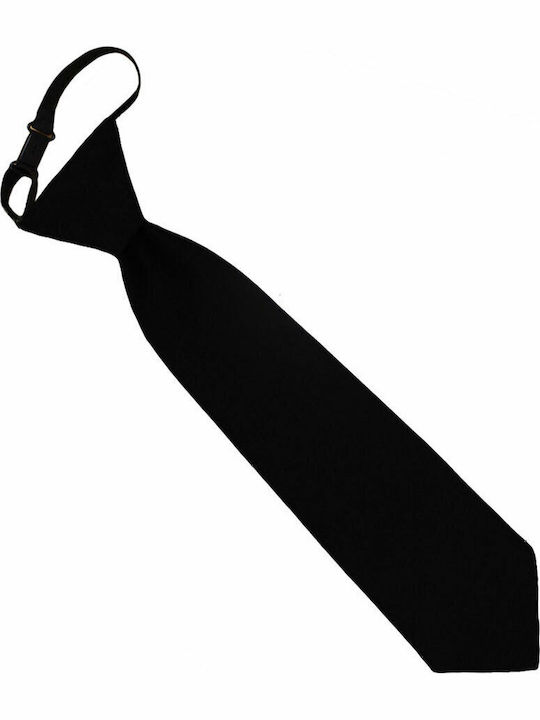 Kids Tie with Elastic Band Black 29cm 3928