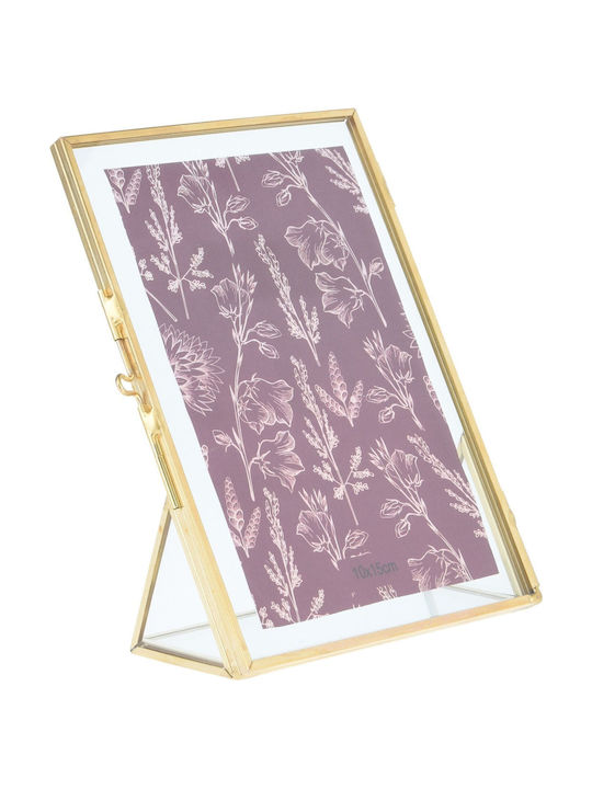 JK Home Decoration Κορνίζα Μεταλλική με Χρυσό Πλαίσιο