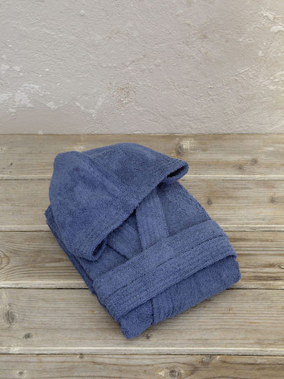 Nima Παιδικό Μπουρνούζι Wizard Denim Blue με Κουκούλα