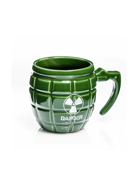 Danger Ceramic Cup Green 460ml