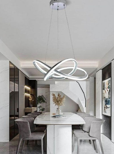 Universo Illuminazione A50-F LED Κρεμαστό Φωτιστικό Ασημί 50x50εκ. Universo Illuminazione A50-F LED Κρεμαστό Φωτιστικό Ασημί 50x50εκ.