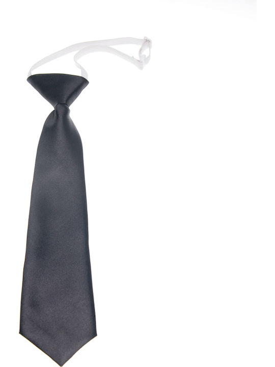 Victoria Kids Tie with Elastic Band Black 28cm