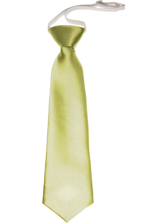 Victoria Kids Tie with Elastic Band Green 28cm