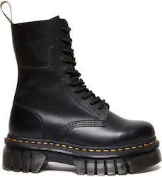 Dr. Martens Audrick 10I Women's Leather Combat Boots Black
