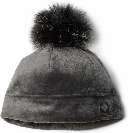 Fire Side Pom Pom Beanie Unisex Fleece Σκούφος σε Γκρι χρώμα