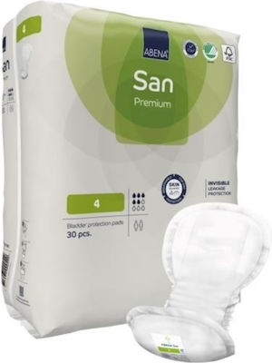 Abena San Premium No4 Unisex Σερβιέτες Ακράτειας Κανονικής Ροής 5 Σταγόνες 30τμχ