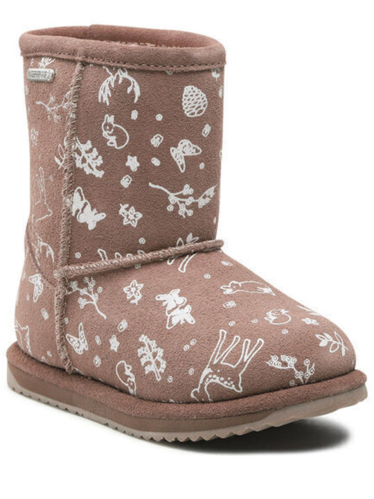 Brumby Suede Kinder-Schneestiefel Mushroom/Champignon