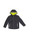 New College Kids Casual Jacket short with Lining & Protection Hood Navy Blue