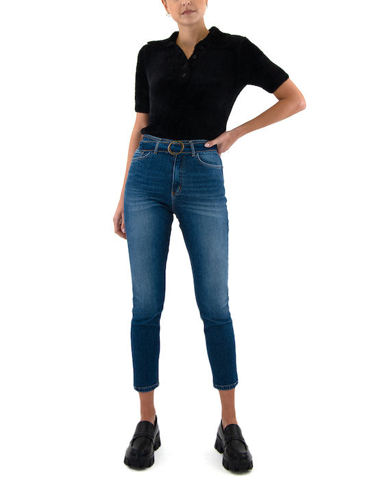 Sac & Co Rina High Waist Women's Jean Trousers in Slim Fit