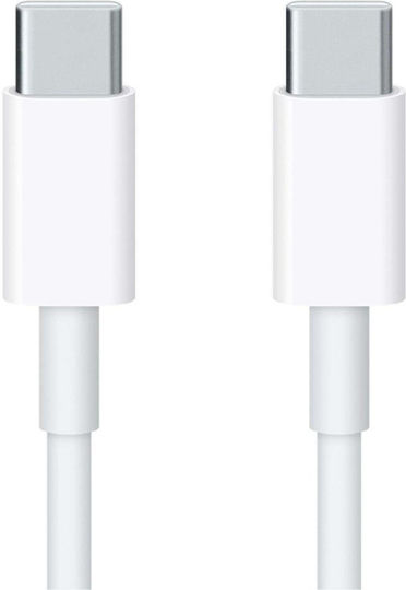 Powertech USB 2.0 Cable USB-C male - USB-C 60W PD Λευκό 1m PTH-077