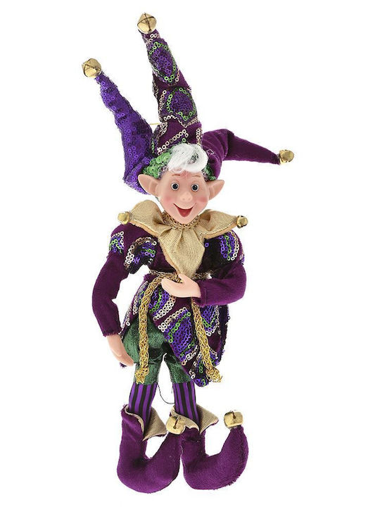 Iliadis Christmas Figure Elf Purple Height 30cm