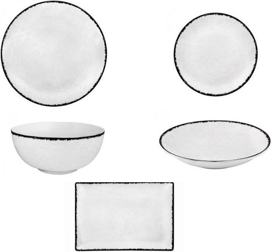 Oriana Ferelli White Porcelain Dinnerware Set 20pcs