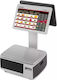 T-Scale Electronic Retail Scale with Column and Label Printing Capability with Weighing Capacity of 30kg and Division 10gr