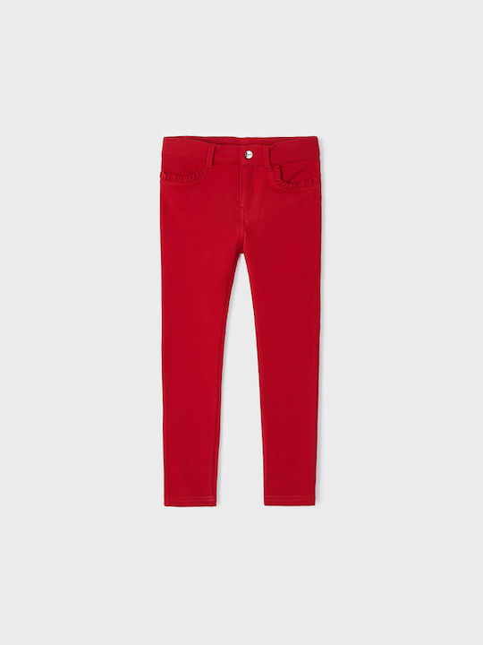 Mayoral Girls Fabric Trouser Red