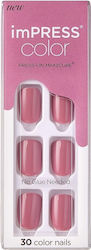 Kiss Colored False Nail Tip Pink 30pcs 37445