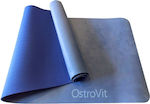 OstroVit Exercise Στρώμα Γυμναστικής Yoga/Pilates Μπλε (183x61x0.5cm)