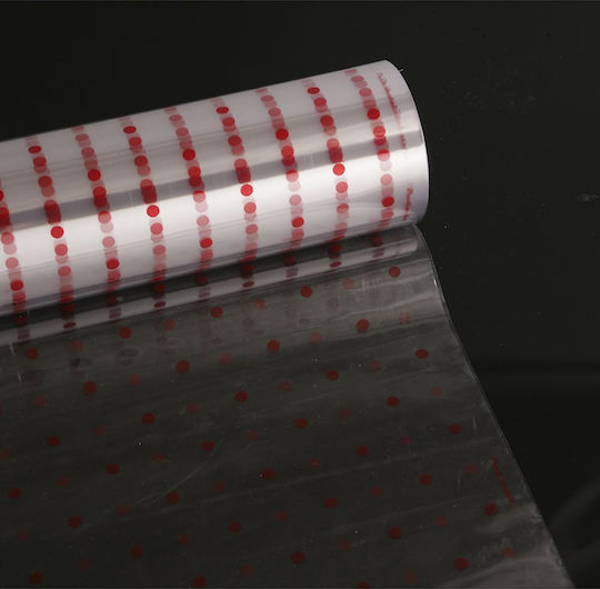 Iliadis Cellophane Polka Dot Wrapping Paper for Gift Red 5000x80cm.