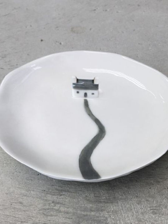 Synchronia Διακοσμητικό Μπωλ Πορσελάνης Λευκό 12x12x2.6cm