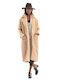 Only Women's Midi Coat with Buttons Beige