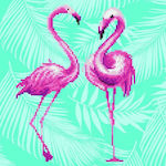 Diamond Dotz Flamingo Duo Diamond Painting Canvas Kit