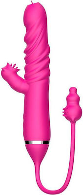 Kinksters Vibrator G-Spot Limbă Lingere Stimulare triplă Vibrator cu împingere 18cm 3211-0122 Roz