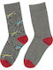 ME-WE Kids' Socks Knee-High Motorbikes Gray 2 Pairs