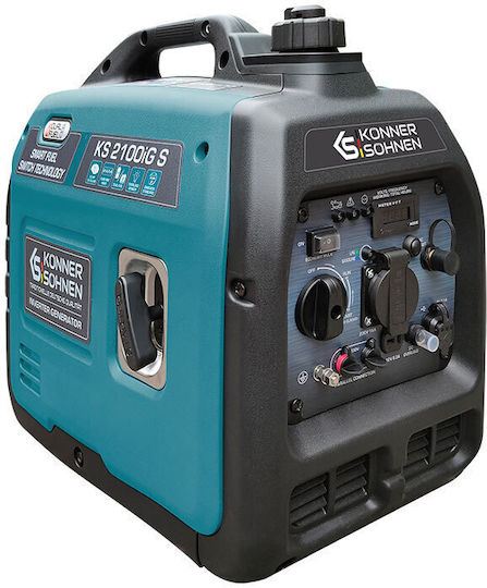 Könner & Söhnen Leise Generators Inverter Benzin/LPG mit Kickstart und maximaler Leistung 2.2kVA