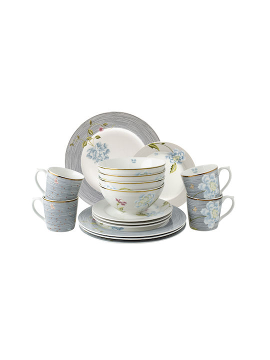 Laura Ashley Heritage Multicolour Porcelain Dinnerware Set 16pcs