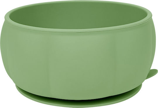 Baby Cloud Baby Food Bowl Pumpkin made of Silicone Green