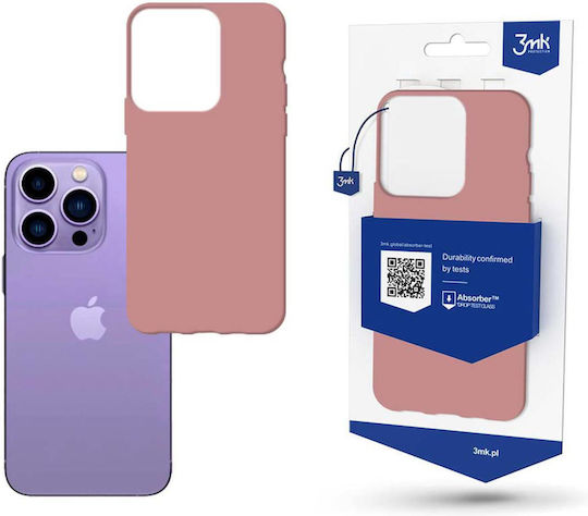 3MK Matt Lychee Back Cover Σιλικόνης 1.2mm Ροζ (iPhone 14 Pro Max)