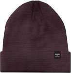 Double Ανδρικός Beanie Σκούφος σε Μπορντό χρώμα