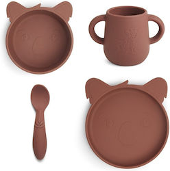 Nuuroo Feeding Set Lykke made of Silicone Brown...
