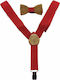 Bonjour Bebe Kids' Set Bow Tie with Suspenders Red