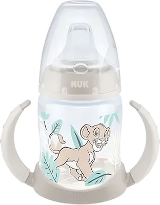 Nuk First Choice The Lion King Cana de antrenament Silicon cu mânere Bej pentru 6m+m+ 150ml 10.743.070