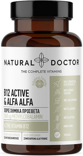 Natural Doctor B12 Active & Alfa Alfa Βιταμίνη για την Υγεία του Νευρικού Συστήματος 120 φυτικές κάψουλες