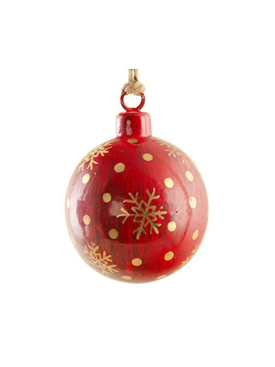 Synchronia Weihnachtsbaum-Anhänger Kugel Ornament Rot 7cm