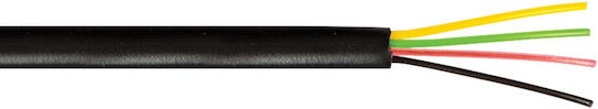 VK Lighting Flat Telephone Cable Unterminated 1m Black (16145-002639)