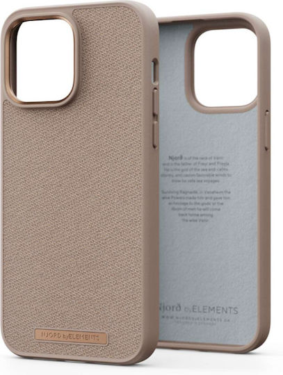 Njord Fabric Just Back Cover Υφασμάτινο 2mm Pink Sand (iPhone 14 Pro Max)