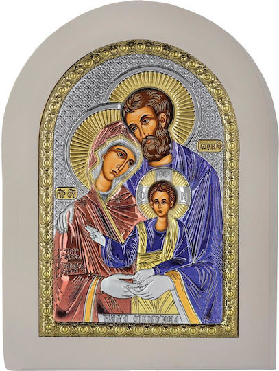 Prince Silvero Heiligenikone Die Heilige Familie Silber 15x21cm