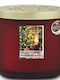 Heart & Home Χριστουγεννιάτικο Κερί Κόκκινο Home For Christmas 10x10εκ.