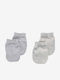 Set Kids Gloves MIttens for Newborn Gray 2pcs Marble