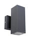 Psarrakos W 5148a Wandmontiertes Außen-Spotlight GU10 IP54