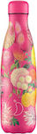Chilly's Floral Μπουκάλι Θερμός Pink Pompoms 500ml