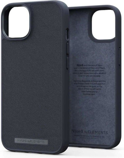 Njord Leather Back Cover Δερμάτινο 2mm Μαύρο (iPhone 14)