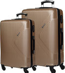 Cardinal 2010 Travel Suitcases Hard Gold with 4 Wheels Set 2pcs 2010/60/70